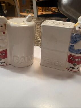 Campbell's Soup Ceramic Salt and Pepper Shakers -1996
